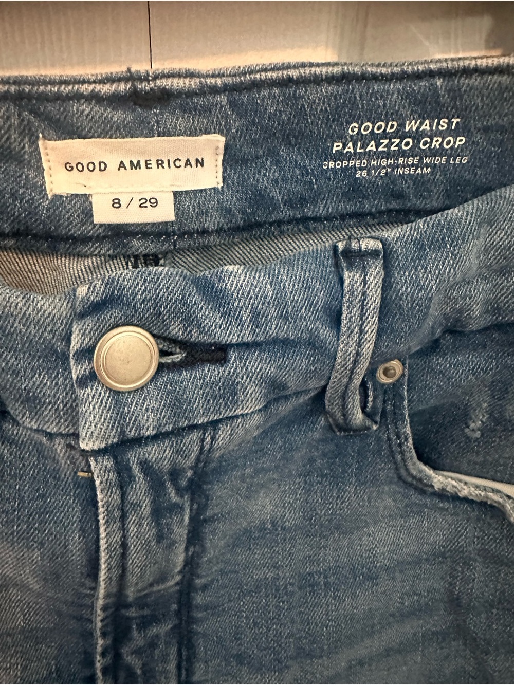 Good American Good Waisr Crop Palazzo Jean - Picture 5 of 5